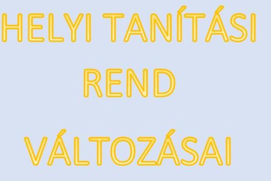 Vltozs a tanv rendjben