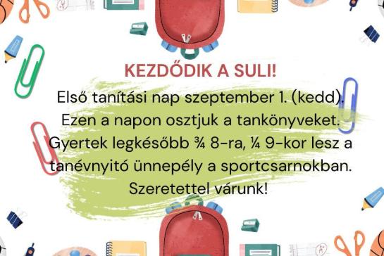 Tan�vkezd�ssel kapcsolatos inform�ci�k