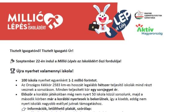 Csatlakozzunk kzsen a  Milli lps! programhoz